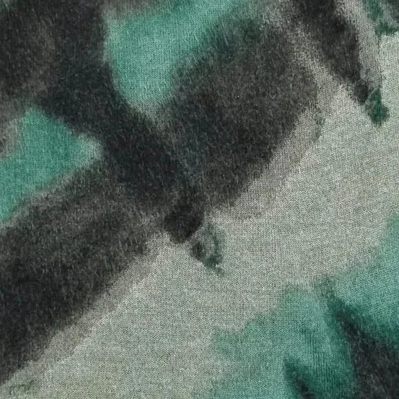 Rock & Republic XS Green Black Gray Camo Style Lg Sleeve Cross Crew Neck Sweater - Picture 4 of 7